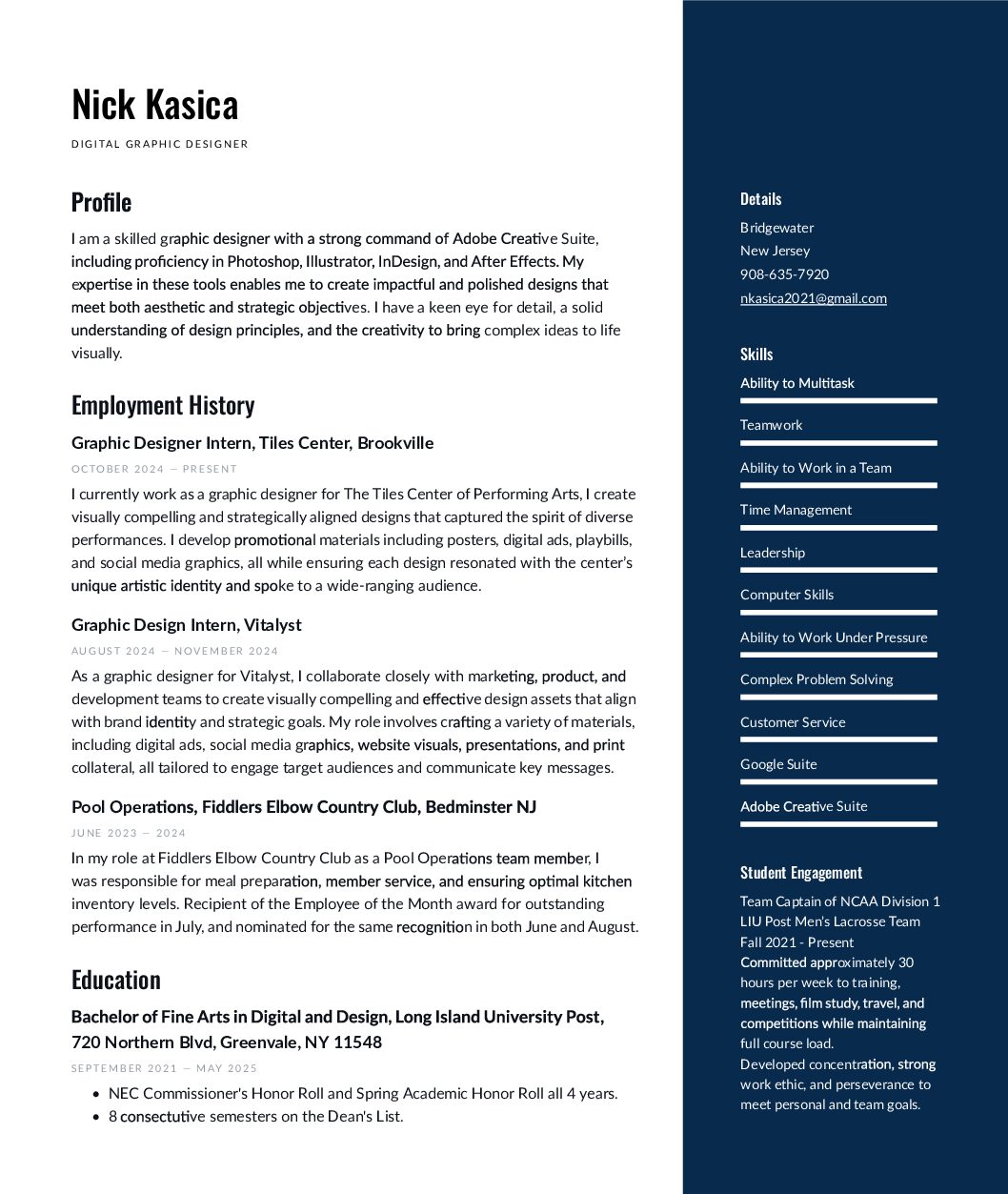 new resume